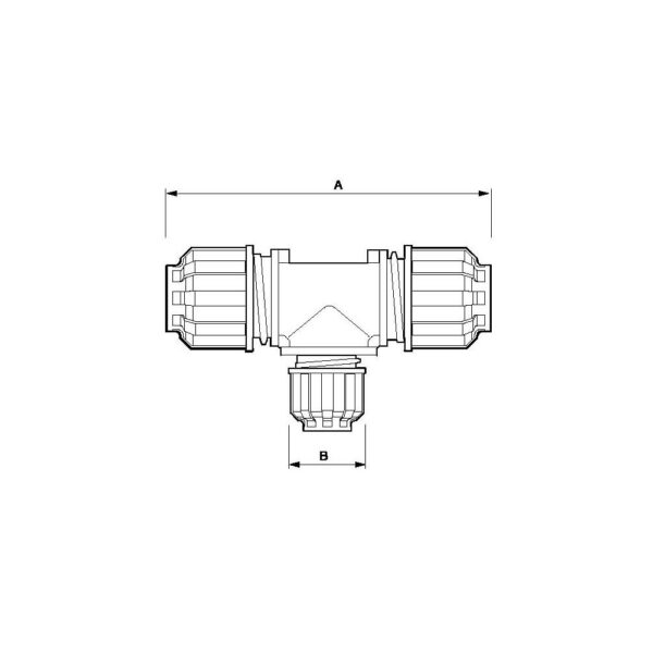 Trójnik redukcyjny fi 40x32 mm polimerowy